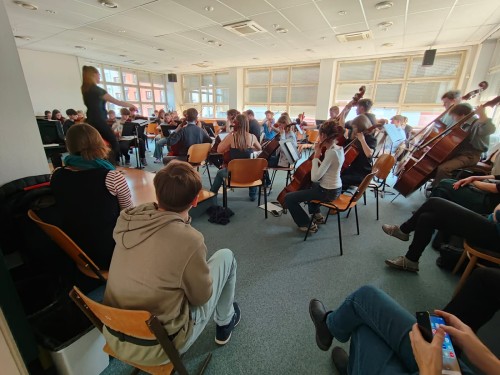První zkouška spojeného orchestru - Rytíři talentu