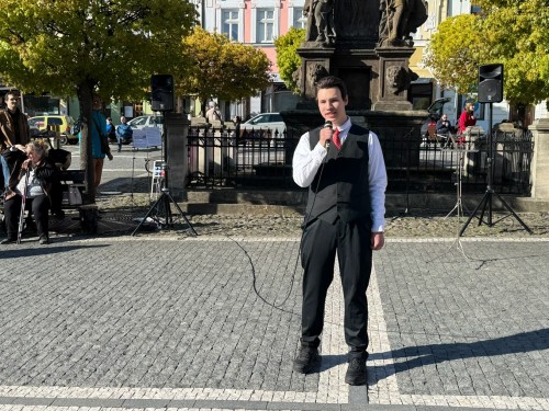 Vystoupení na vernisáži výstavy 100 let DK Jirásek