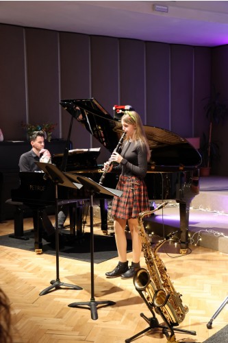 Vánoční koncert saxofonové a klarinetové třídy Josefa Pelze