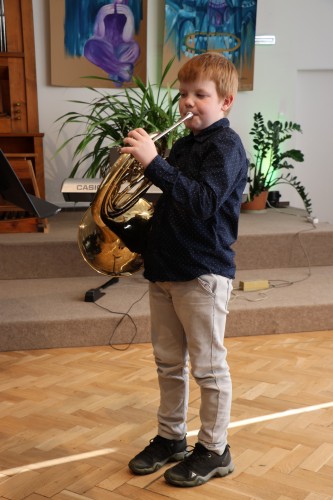 Koncert flétnové a klávesové třídy Zuzany Iljaševy a hornové třídy Štěpána Jasenovce
