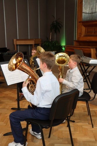 Koncert flétnové a klávesové třídy Zuzany Iljaševy a hornové třídy Štěpána Jasenovce