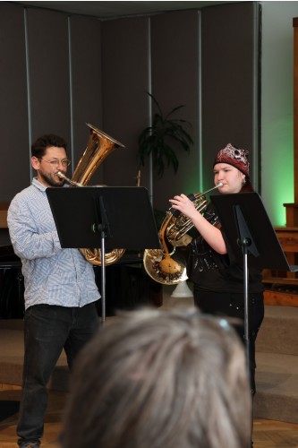 Koncert flétnové a klávesové třídy Zuzany Iljaševy a hornové třídy Štěpána Jasenovce