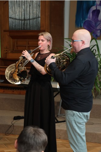 Koncert flétnové a klávesové třídy Zuzany Iljaševy a hornové třídy Štěpána Jasenovce