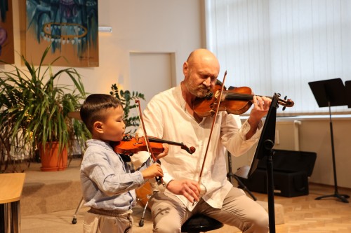 Koncert flétnové třídy Denisy Dohnalové a houslové třídy Jurije Horbačuka