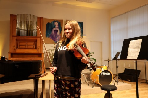 Koncert flétnové třídy Denisy Dohnalové a houslové třídy Jurije Horbačuka
