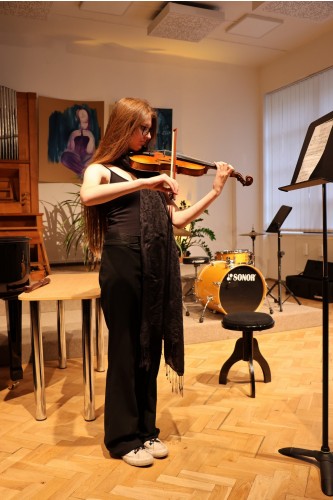 Koncert flétnové třídy Denisy Dohnalové a houslové třídy Jurije Horbačuka