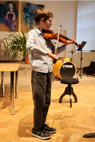 Koncert flétnové třídy Denisy Dohnalové a houslové třídy Jurije Horbačuka