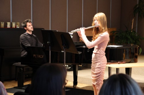 Koncert flétnové třídy Denisy Dohnalové a houslové třídy Jurije Horbačuka