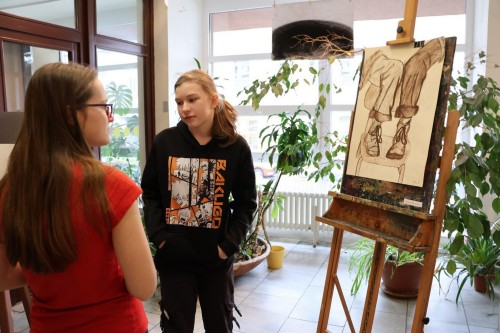 Vernisáž výstavy prací výtvarného ateliéru Lucie Medřické