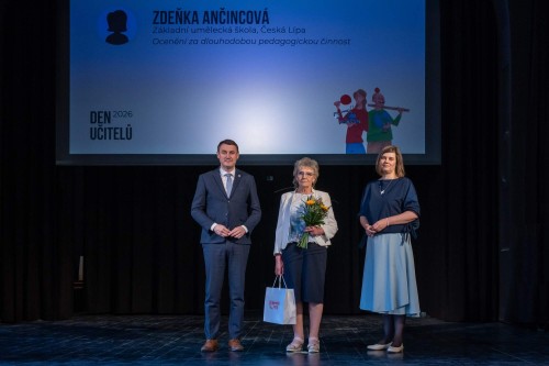 Ocenění p. uč. Ančincové u příležitosti Dne učitelů 2026