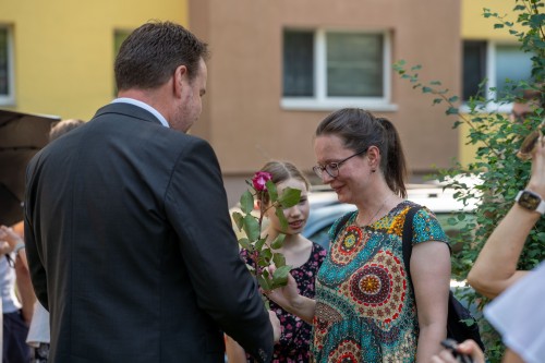 Vystoupení u busty Milady Horákové - foto Vít Černý