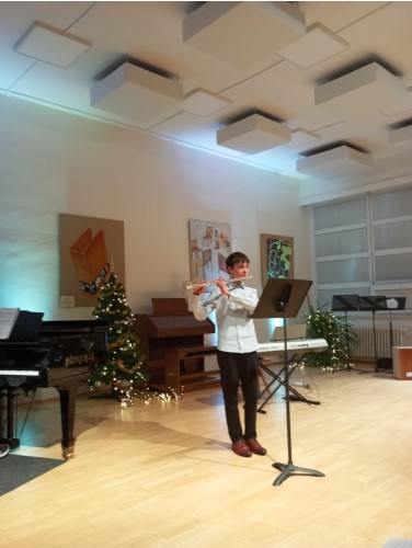 Vánoční koncert flétnové a klávesové třídy Zuzany Iljaševy a flétnové třídy Kateřiny Mauserové