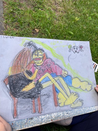 Výtvarníci ateliéru Lucie Medřické v městském parku