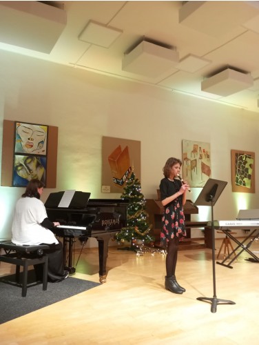 Vánoční koncert flétnové a klávesové třídy Zuzany Iljaševy a flétnové třídy Kateřiny Mauserové