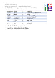 Pondělí Harmonogram DS 2026-2