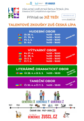 Talentové zkoušky 2026 s vlajkami