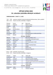 Úterý Harmonogram DS 2026-1