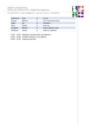 Úterý Harmonogram DS 2026-2