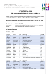 Výsledková listina DS PONDĚLÍ1 